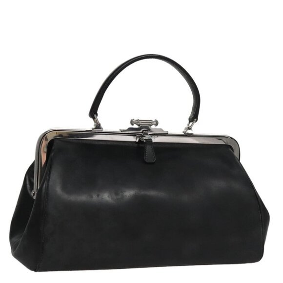 PRADA Hand Bag Leather Black Auth - Picture 3 of 15